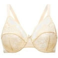 thumbnail image 1 of MELENECA Women's Full Coverage No Padding Plus Size Minimizer Underwire Bra Beige 40E, 1 of 5