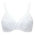 thumbnail image 1 of MELENECA Women's Full Coverage No Padding Plus Size Minimizer Underwire Bra White 46B, 1 of 5