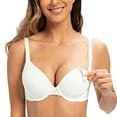 thumbnail image 1 of MELENECA Women's Full Coverage Underwire Support Plus Size Breastfeeding Nursing Bra White 36G, 1 of 3