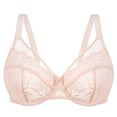 thumbnail image 1 of MELENECA Women's Minimizer Bras for Large Bust Underwire Plus Size Full Coverage Lace Bras Beige 40DD, 1 of 7