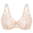 thumbnail image 1 of MELENECA Women's Minimizer Bras for Large Bust Underwire Plus Size Full Coverage Lace Bras Beige 44DD, 1 of 7
