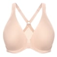 thumbnail image 1 of MELENECA Women's Racerback Front Closure Bras Plunge Unlined Full Coverage Seamless Underwire Bra Beige 34DD, 1 of 7