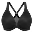 thumbnail image 1 of MELENECA Women's Racerback Front Closure Bras Plunge Unlined Full Coverage Seamless Underwire Bra Black 48D, 1 of 7