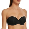 thumbnail image 1 of MELENECA Women's Stay Put Padded Cup with Lift Underwire Push Up Strapless Bras Black 34DD, 1 of 5