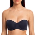thumbnail image 1 of MELENECA Women's Strapless Bra for Large Bust Back Smoothing Plus Size with Underwire Navy Blue 38C, 1 of 3