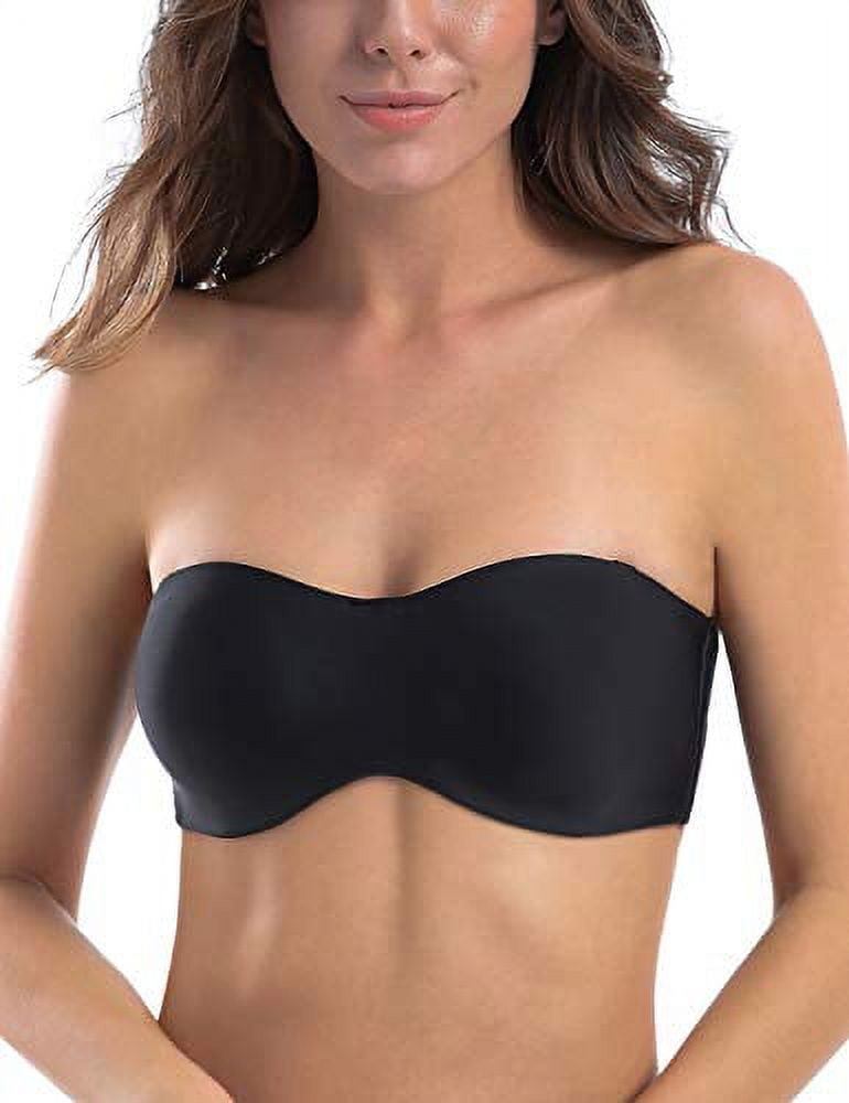 Women's Unlined Strapless Bra for Plus Sizes Minimizer Invisible