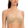 thumbnail image 1 of MELENECA Women's Underwire Smooth Multi-Way Uplift Padded Push Up Strapless Bra Almond Heather 36F, 1 of 4