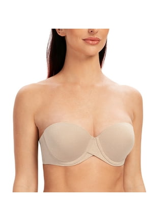 BIBILILI Strapless Bras for Women Push Up Removable Padded