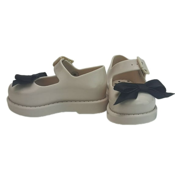 MELISSA Baby Girl's Mini Maggie Bow Flats, Beige, 12