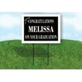 thumbnail image 1 of MELISSA CONGRATULATIONS GRADUATION 18 in x 24 in Yard Sign Road Sign with Stand, 1 of 4