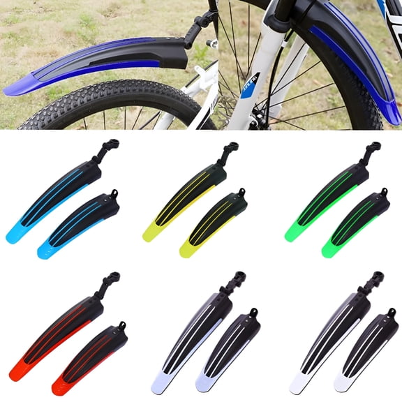 MELIVO 1 Pair Bike Fender Set Universal Full Cover Thicken Widen Bicycle Mudguard Mountain Bike Front and Rear Portable Stylish Mudflap for MTB Mountain Road Bike