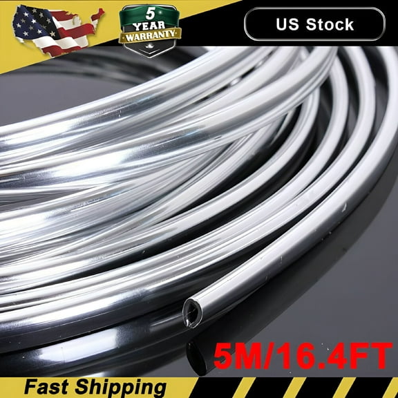 MELIVO 19FT Chrome Car Door Edge Molding Trim-Seal Strip Scratch Protector Guard Decor