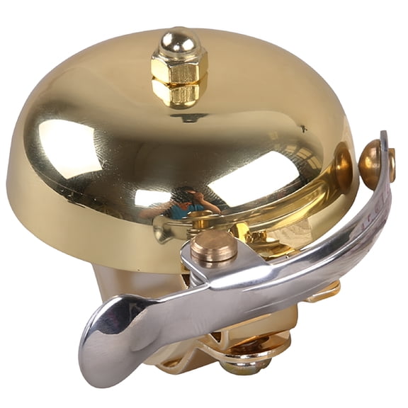 MELIVO 1Pc Bike Bell Bells Loud Crisp Sound Hand ing Bike Safety Bell for Cycling Biking (Golden)