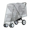 thumbnail image 1 of MELIVO 1Pc Double Strollers Rain Cover Windproof Protective Sleeve Case for Twin Baby Prams Side by Side/Front Rear, 1 of 7