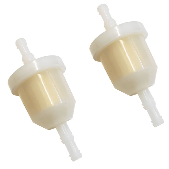 MELIVO 2 Pack Universal In-Line Fuel Filter, 1/4" and 5/16" Motorcycle Fuel Line Filter with Magnetic Debris Catcher