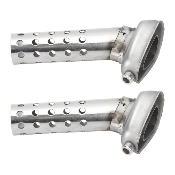 MELIVO 2 Pcs Motorcycle Exhaust Pipe Baffle Muffler 22mm Inlet 25mm Outlet Galvanized Iron Hexagonal Insert Silencer for ATV Scooter