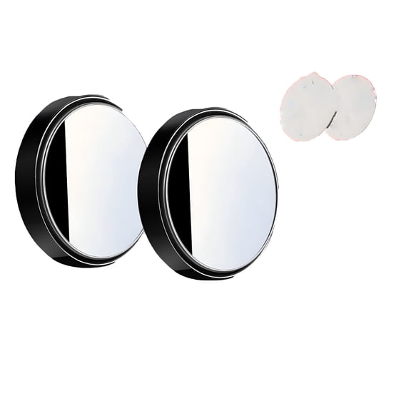 MELIVO 2Pcs Automotive Blind Spot Mirrors, Small Round Convex Adjustable 360Rotate Wide Angle Car Rear View Mirror for All Universal Vehicles Car Fit Stick-On Design