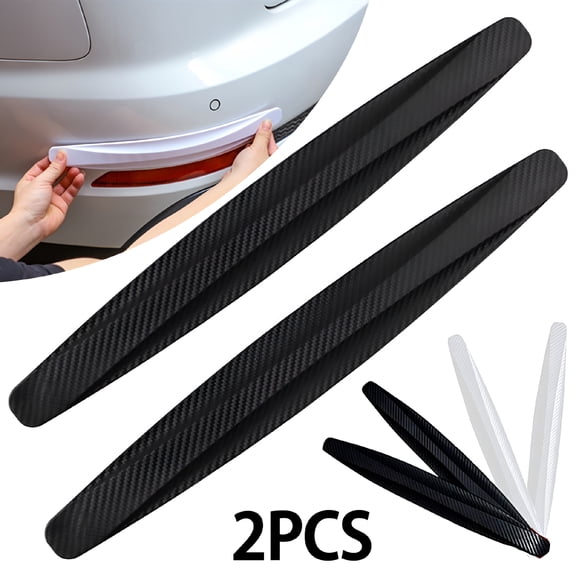 MELIVO 2Pcs Car Corner Bumper Guard Protector Anti-Scratch Trim Cover Universal Car Bumper Corner Strip Sticker Anti-Collision PVC Strips for Cars SUV Pickup Trucks