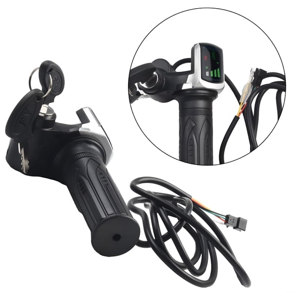 MELIVO 36/48V E-Bike Throttle Electric Scooter Bicycle Grip Handlebar LED Display