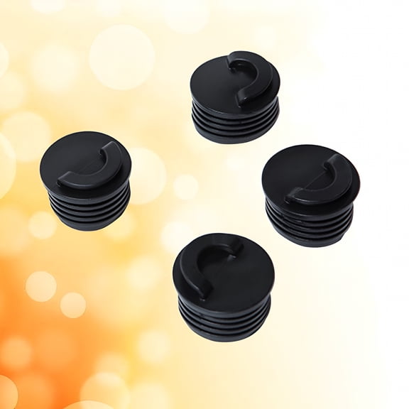 MELIVO 4 PCS Drain Hole Plug Replacement Kayak Scupper Plugs Canoe Black