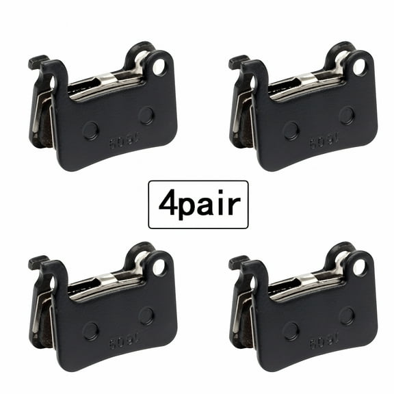 MELIVO 4 Pairs Bike Brake Pads, Resin Semi-Metal Bicycle Disc Brake Pads Replacement for Mountain MTB Ebike
