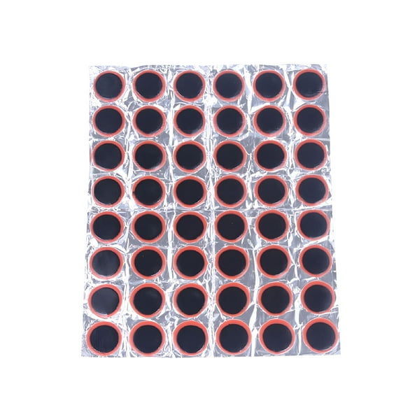 MELIVO 48pcs 25mm Motor Bike Tyre Tire Inner Tube Puncture Rubber Patches Repair Kit