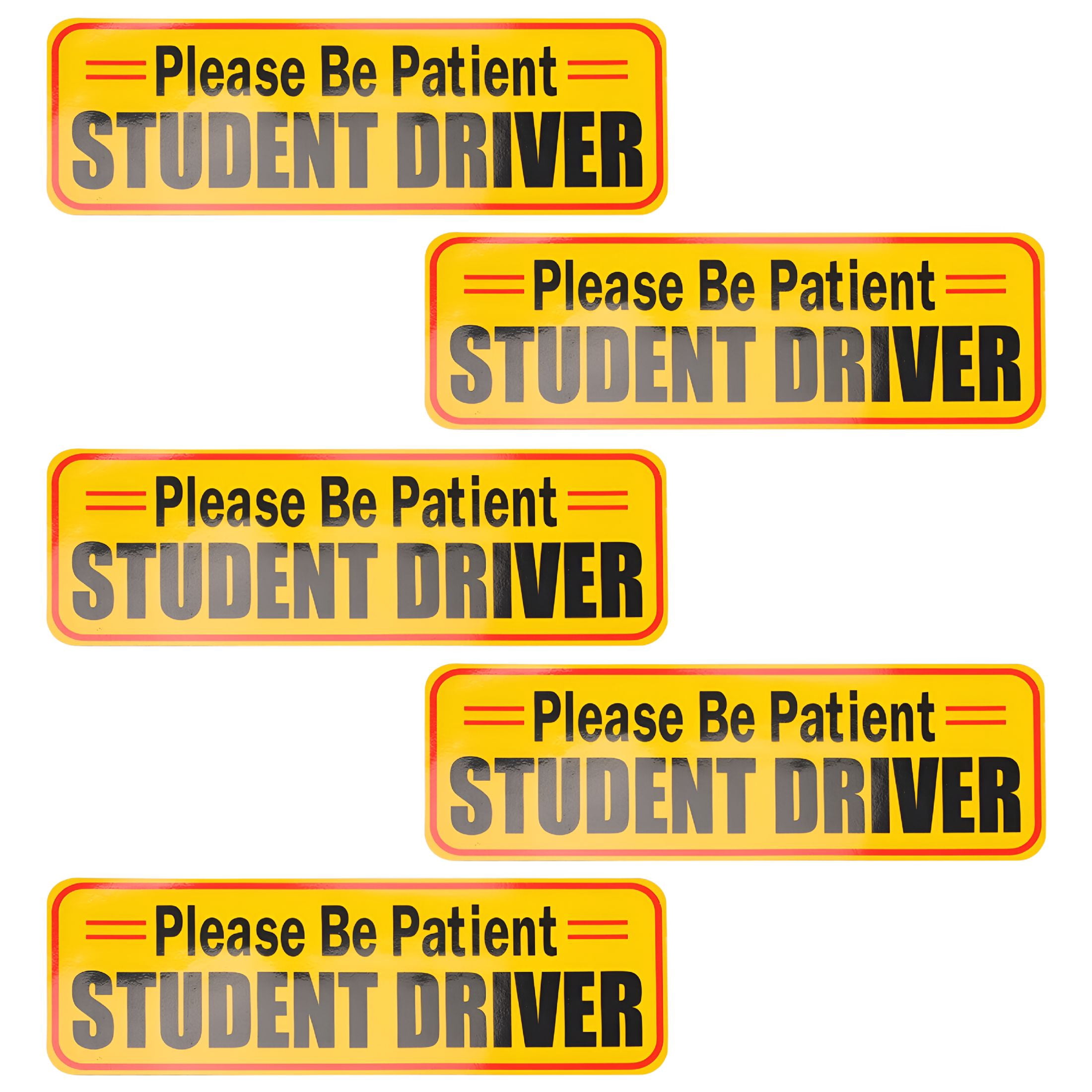 MELIVO 5 Pcs Magnetic Reflective Car Stickers New Driver for Student ...