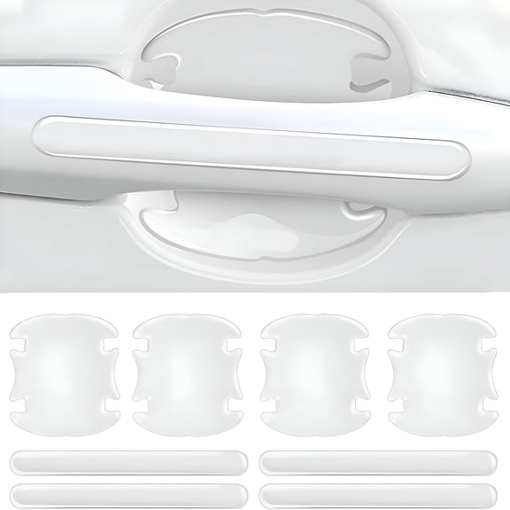 MELIVO 8 Pcs Clear Car Door Handle Protector,Scratch-Proof Door Handles Paint Protection Film,Car Accessories for Women Men