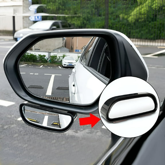 MELIVO Auto Blind Spot Mirrors Adjustable Blindspot Towing, Black Glass
