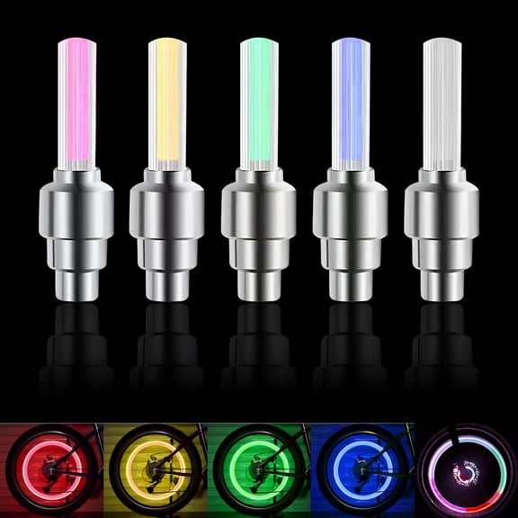 MELIVO Bicycle Accessories, Mountain Bike Equipment with Wind and Fire Wheels, Night Riding Tires with Flashing Lights for Outdoor Cycling Adventures