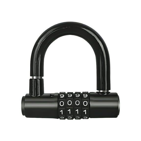 MELIVO Bike Lock,1.97"*1.89" U Lock For Scooter,U Bicycle Lock Bike Lock Combination,Black