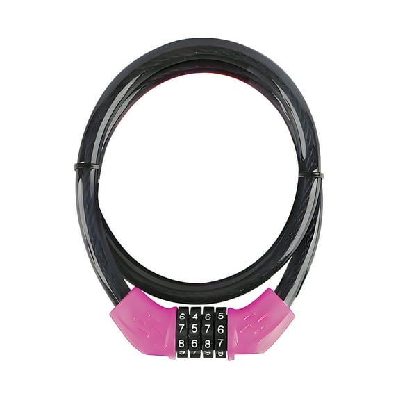 MELIVO Bike Lock,16.54" Motorcycle Lock,Cable Bicycle Lock Bike Lock For Kids,Pink
