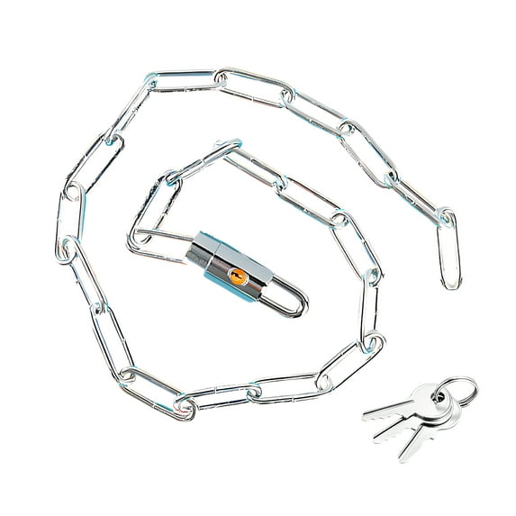 MELIVO Bike Lock,25.59" Bike Lock with Key,Wearable Chain Bicycle Lock Bicycle Lock,0.95lb