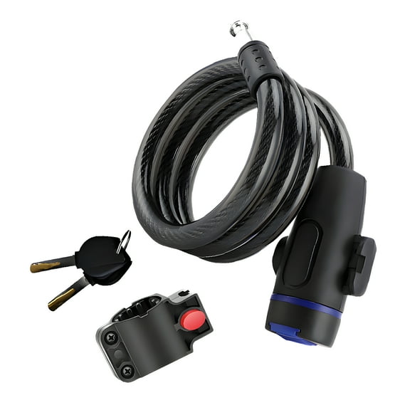 MELIVO Bike Lock,35.43" Bike Lock with Key,Cable Bicycle Lock Cable Lock,0.3lb