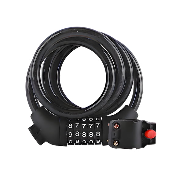 MELIVO Bike Lock,47.24" Bike Lock Cable,Cable Bicycle Lock Bicycle Lock,Black