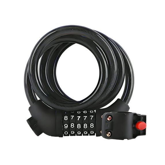 MELIVO Bike Lock,47.24" Bike Lock Cable,Cable Bicycle Lock Bicycle Lock,Black