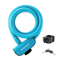 MELIVO Bike Lock,47.24" Motorcycle Lock,Cable Bicycle Lock Bike Lock with Key,Blue