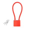 thumbnail image 1 of MELIVO Bike Lock,7.87" Bike Lock For Kids,Opening Steel Cable Bicycle Lock Bike Lock with Key,Red, 1 of 7