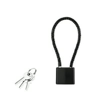 MELIVO Bike Lock,7.87" Bike Lock with Key,Unopening Steel Cable Bicycle Lock Scooter Lock,Black