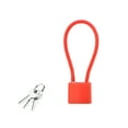 thumbnail image 1 of MELIVO Bike Lock,7.87" Motorcycle Lock,Unopening Steel Cable Bicycle Lock Bike Lock with Key,Red, 1 of 7