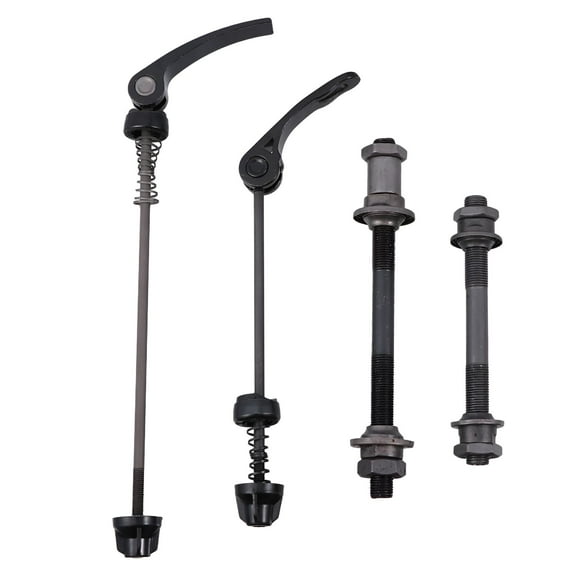 MELIVO Bike Quick Release Axle Hollow Shaft Rear Front Hub Skewers Wheel Parts Hub Skewer Mtb Road Mountain Axle Set (9.84X0.79X0.79 Inches)