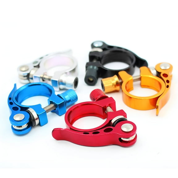 MELIVO Bike Seat Post Clamp 28.6/31.8/34.9mm Seat Tube Clip Bicycle Quick Release Seatpost for Mountain Tube Bike Cycling Tool