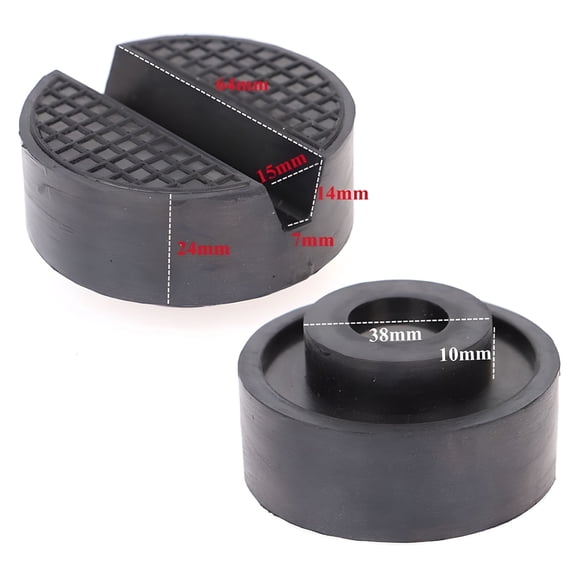 MELIVO Car Lift Jack Stand Rubber Pads Black Rubber Slotted Floor Jack Pad