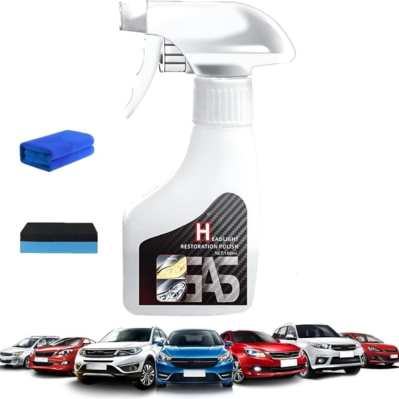 MELIVO Headlight Rejuvenator 2025 Upgrade Headlight Restoration Spray, Headlight Refurbishment Kit, Headlight Repair Fluid Without Polishing for All Vehicles