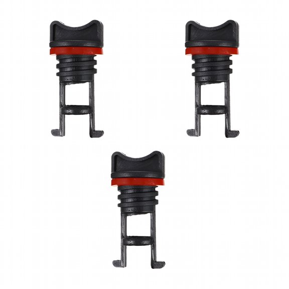 MELIVO 3pcs Kayak Drain Plug Push Prevent Seepage Round Red for Water Sports