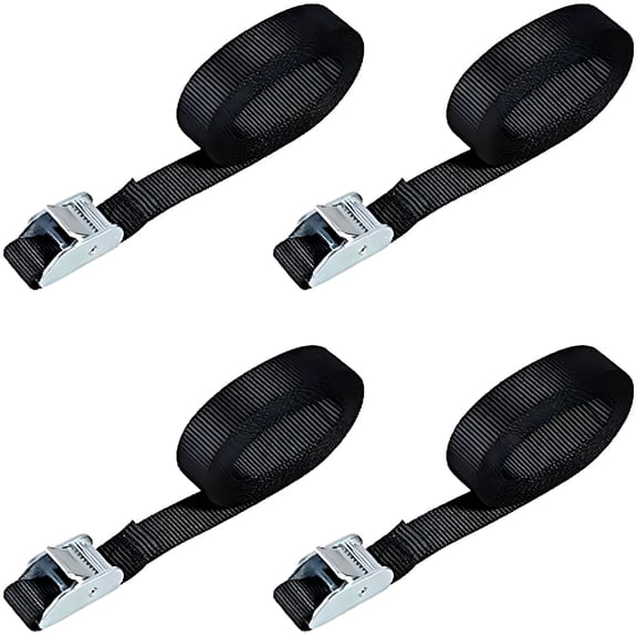 MELIVO Kayak Tie Down Straps for Car Top Roof Rack Surfboard Lashing Strap Heavy Duty Cargo Cam Buckle Lashing Straps 16 FT 4 Pack