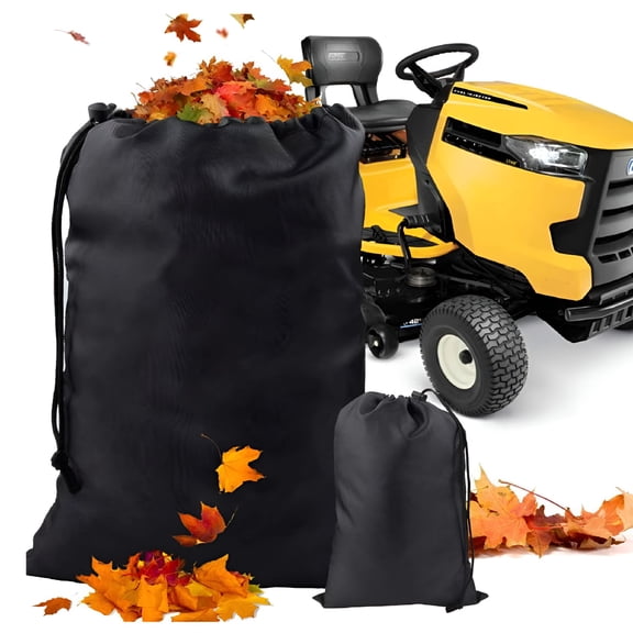 MELIVO Lawn Tractor Grass Catchers Leaf Bag Capacity 54 Cu Ft Black