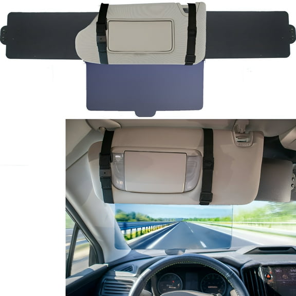 MELIVO Universal Car Sun Visor Extender - Polarized Anti-Glare UV Blocking Windshield and Side Window Shade, Retractable and Adjustable Sun Blocker for Cars, Trucks, and SUVs
