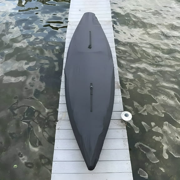 MELIVO Universal Kayak Canoe Cover for Outdoor Storage, Waterproof, Paddle Board L, for Kayaks, Canoes, SUPs, Boats, Trailers, Winterizing, Protection, Durable Fabric, UV Resistant.