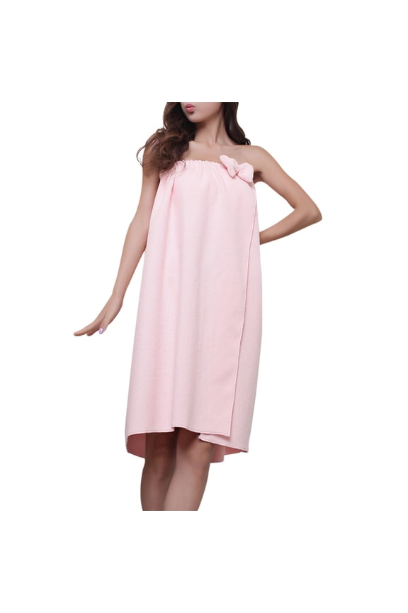 Bath Wrap Towel with Elastic Strap for Women, Women Shower Wrap Lightweight Spa Bathrobe Comfortable Bath Towels Body Wrap